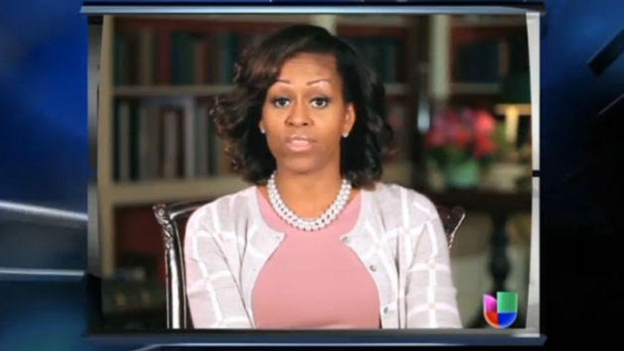 Michelle Obama se atreve con el castellano en televisión