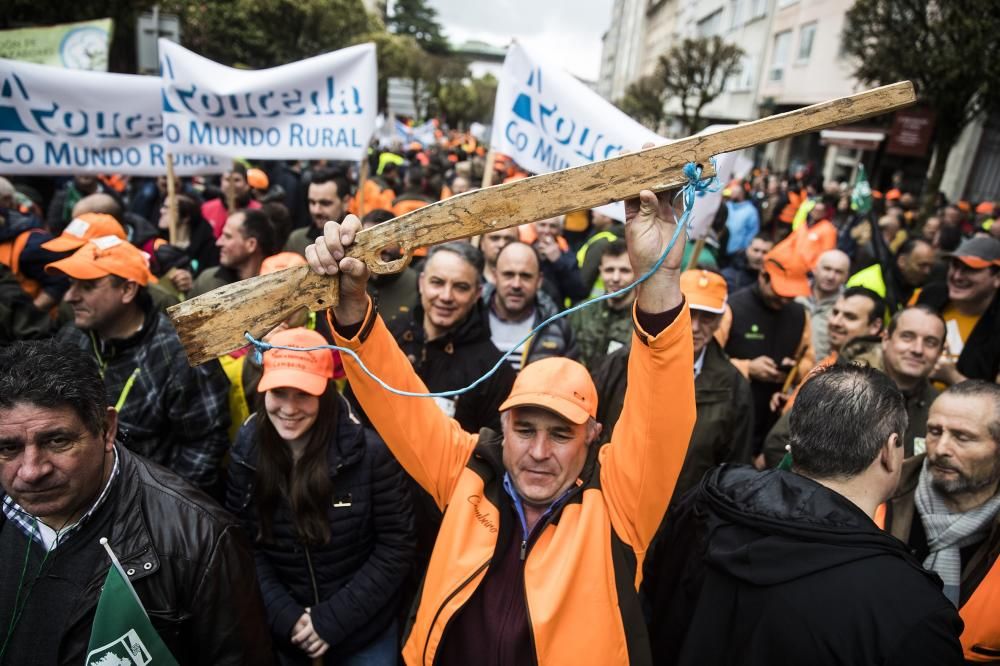 Han salido a la calle bajo el lema "sí a la caza, por un medio rural sostenible".