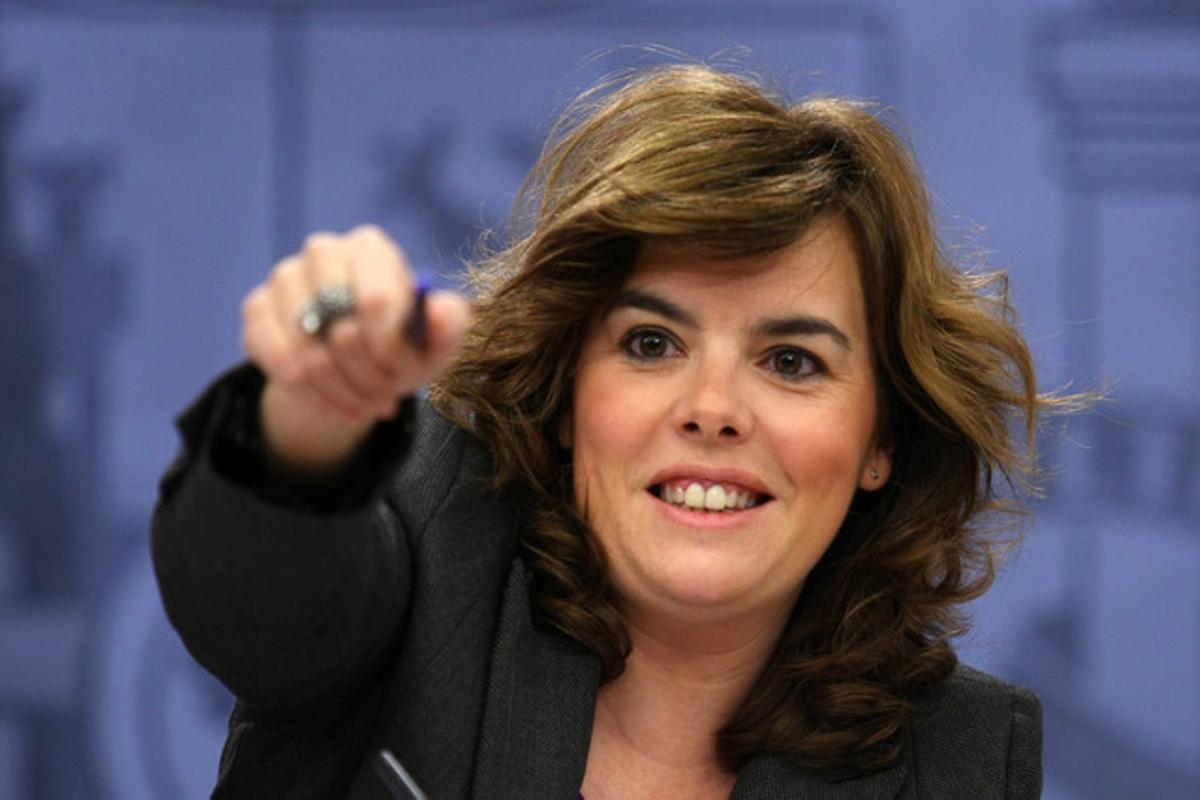 La vicepresidenta del Govern, Soraya Sáenz de Santamaría.
