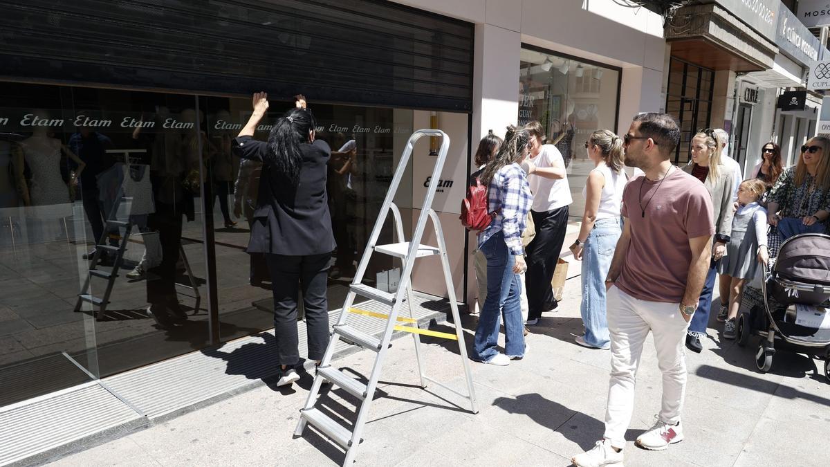 El centro de Alicante durante el gran apagón