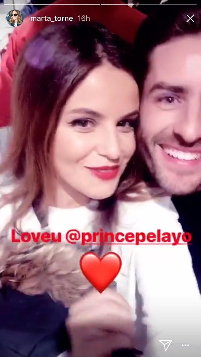 Stories de Marta Torné con Pelayo Díaz