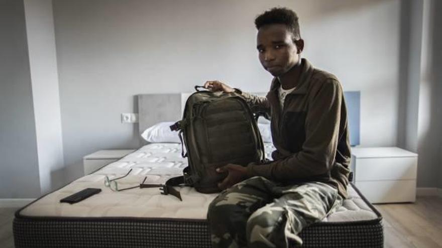 Mohamed, del Chad, ha tenido que abandonar el programa de protección tras recibir la denegación de asilo.