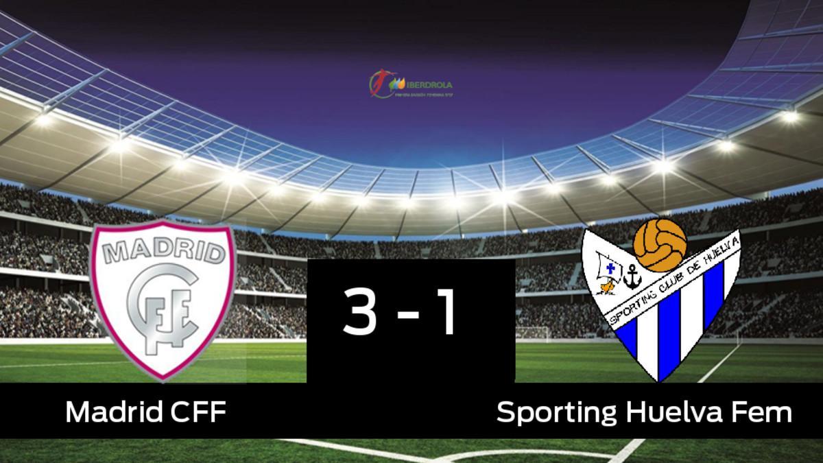 Los tres puntos se quedaron en casa: Madrid CFF 3-1 Sporting Huelva