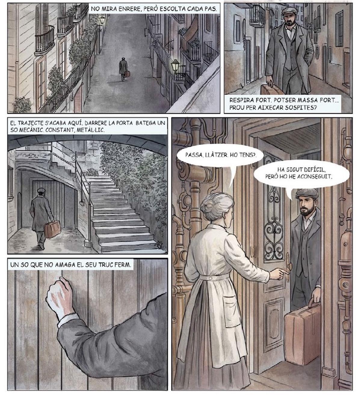 Una pàgina del futur còmic Virtuts sintètiques d'Aleix Pons.