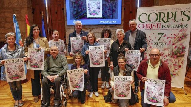 Presentación de las Fiestas de Corpus Christi de Ponteareas, ayer. | ANXO GUTIÉRREZ