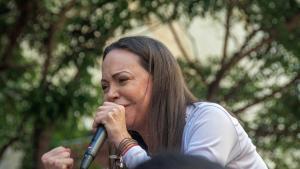 La líder opositora venezolana, y Premio Nobel de la Paz, María Corina Machado.