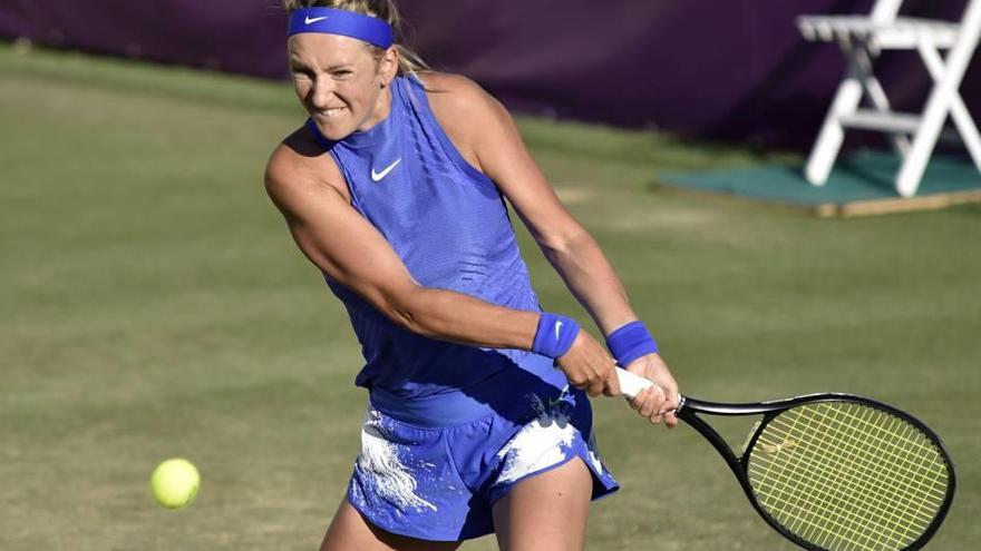 La tenista bielorrusa Victoria Azarenka en su partido de ayer.