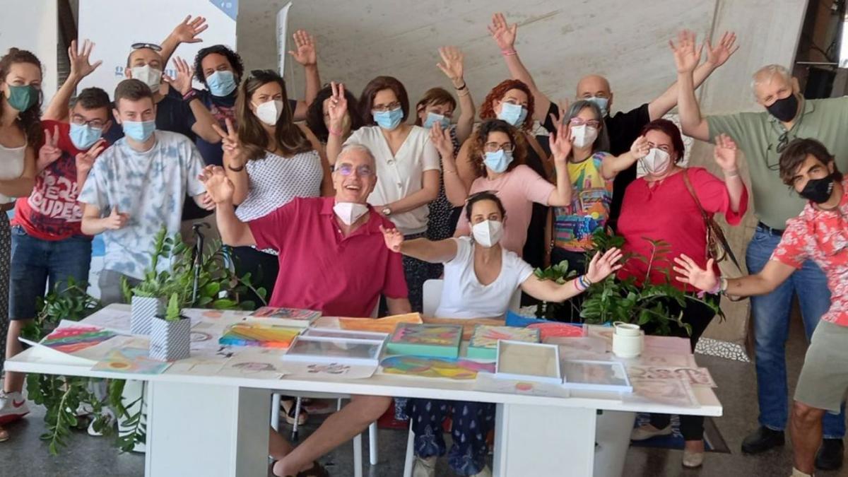 Participantes en uno de los numerosos proyectos de la asociación Pichón Trail Project con personas que tienen la enfermedad.