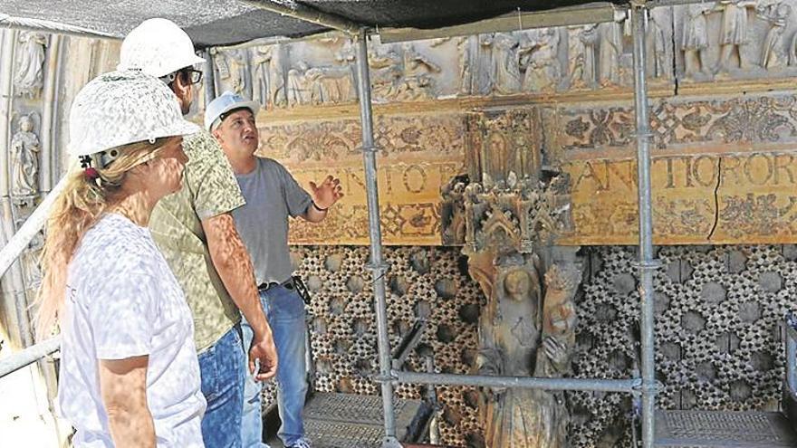 restauran la fachada de la arciprestal de morella