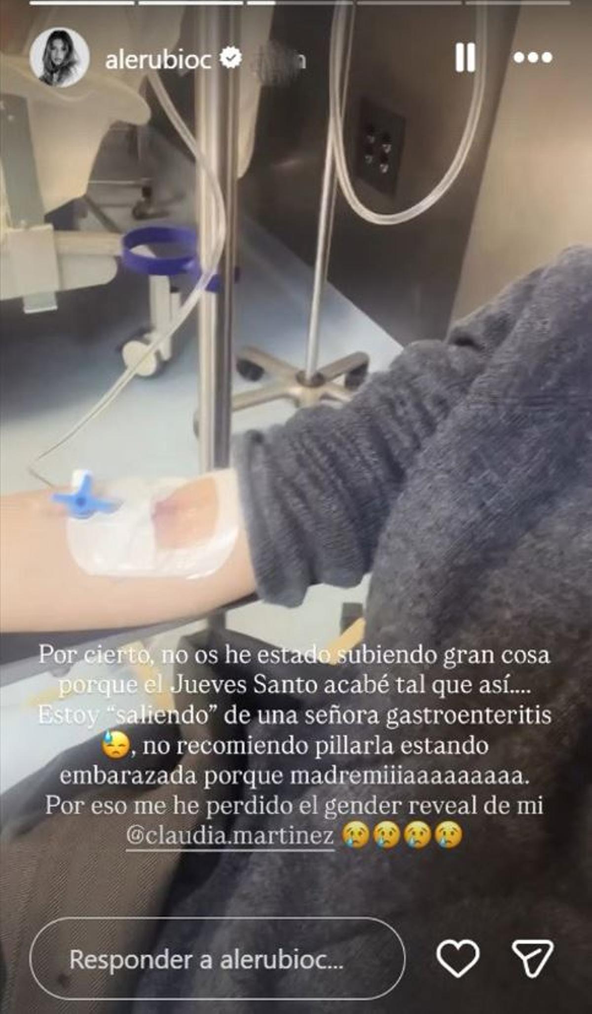Saltan todas las alarmas sobre la salud de Alejandra Rubio al publicar unas preocupantes imágenes desde el hospital en pleno embarazo: "No recomiendo pillarla"