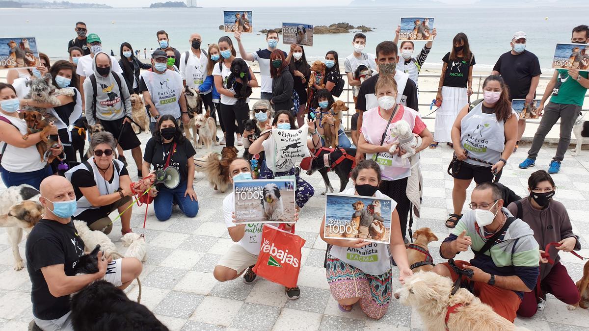 Reclaman en Vigo el libre acceso de los perros a las playas: "Son parte de nuestras familias"