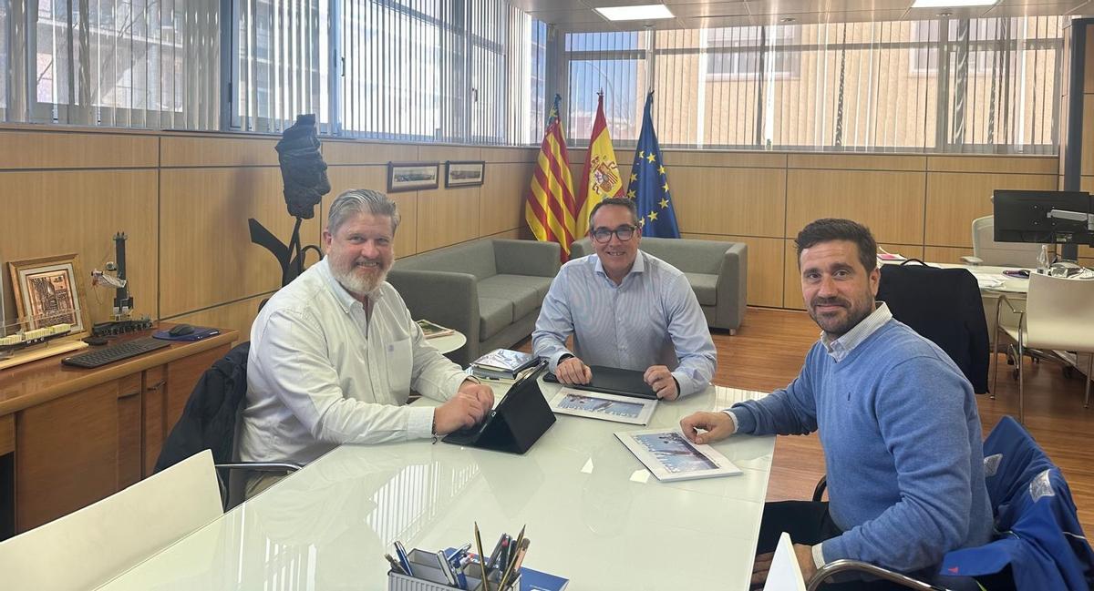 Muzzatti, Ibáñez y Viota, durante la reunión.