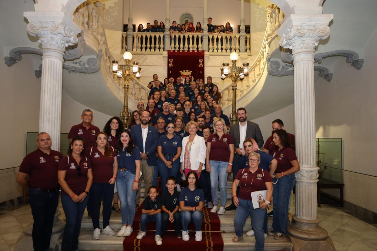 Un momento de la recepción en el Ayuntamiento de Cartagena.