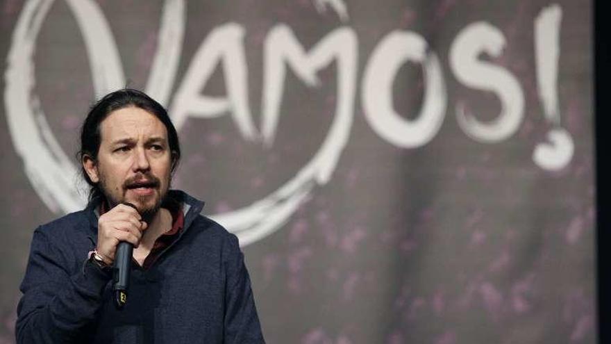 Pablo Iglesias durante un reciente acto público. // Efe