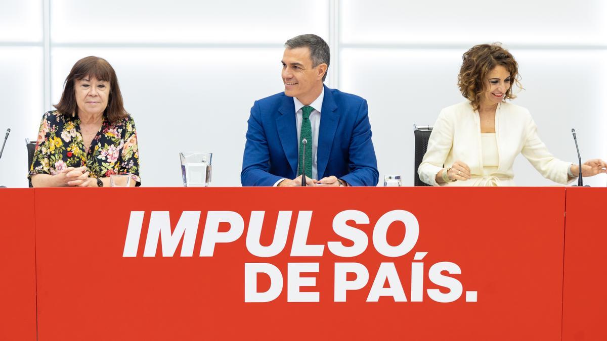 El presidente del Gobierno y secretario general del PSOE, Pedro Sánchez, preside la reunión de la ejecutiva celebrada la pasada semana.