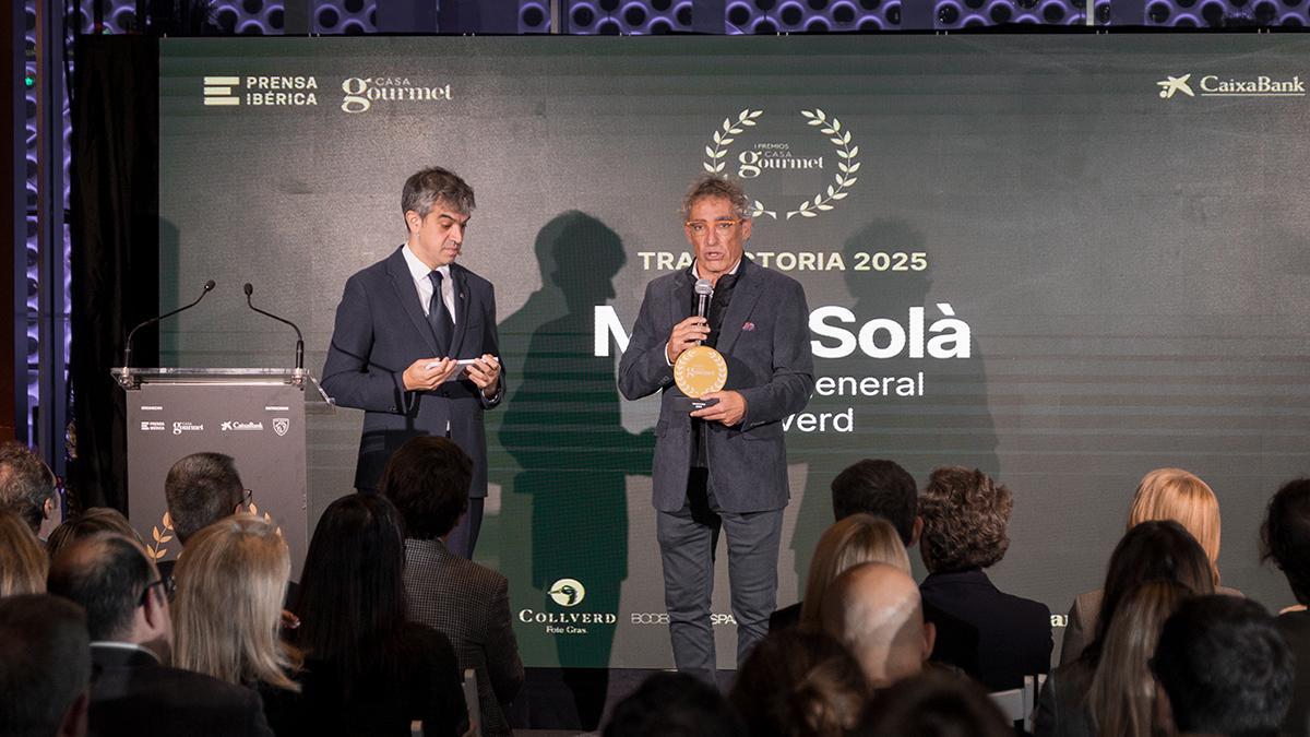Marc Solà, director general de Collverd, recibe el Premio Trayectoria 2025.