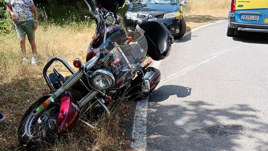Estado de la moto siniestrada en Sabrexo.