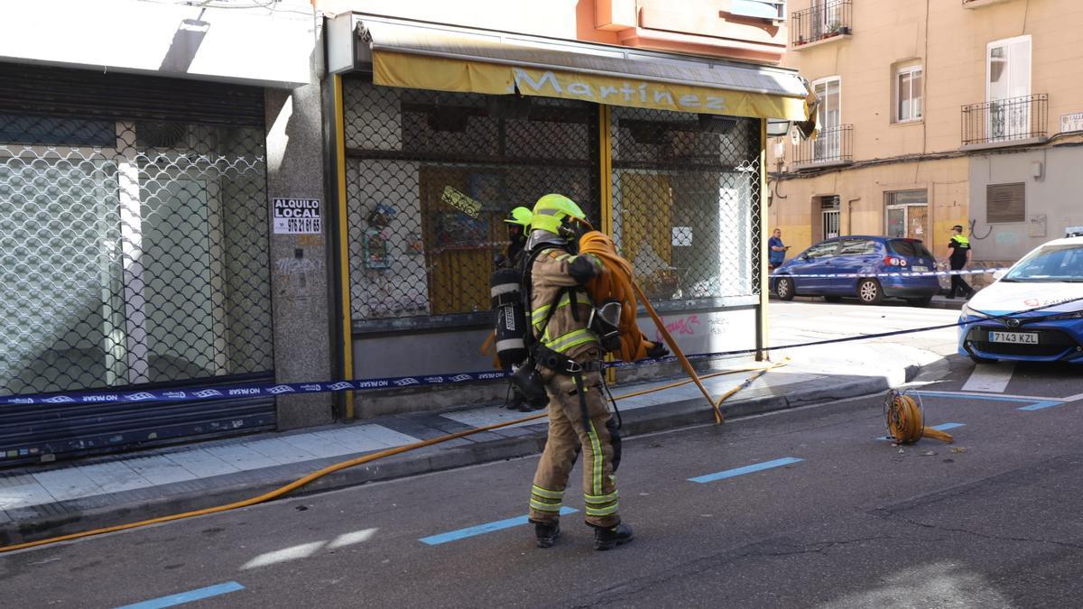 Incendio en la calle Cortes de Aragón de Zaragoza