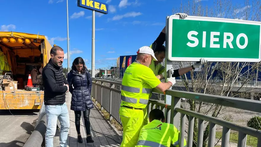 Siero coloca señales en Parque Principado para definir sus fronteras con Oviedo: "Es bueno que la gente sepa dónde está"