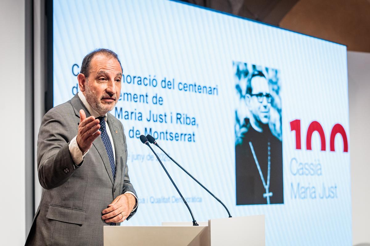 Parlament del conseller Espadaler en l'acte central que va tenir lloc el 27 de juny al Palau de la Generalitat