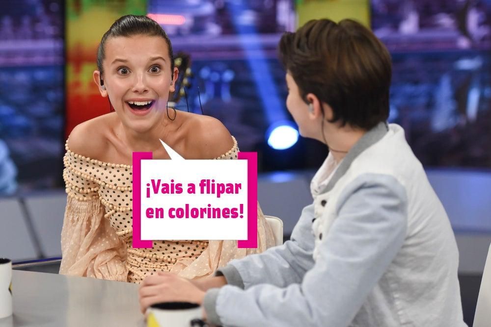 Millie Bobby Brown y Noah Schnapp en El Hormiguero