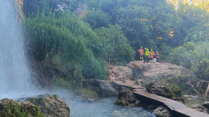 Una mujer de 66 años se lesiona en la Cascada de los Vikingos de Anna y tiene que ser rescatada