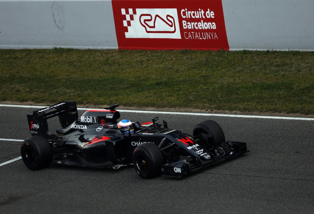 McLaren Formula One driver Alonso of Spain ...