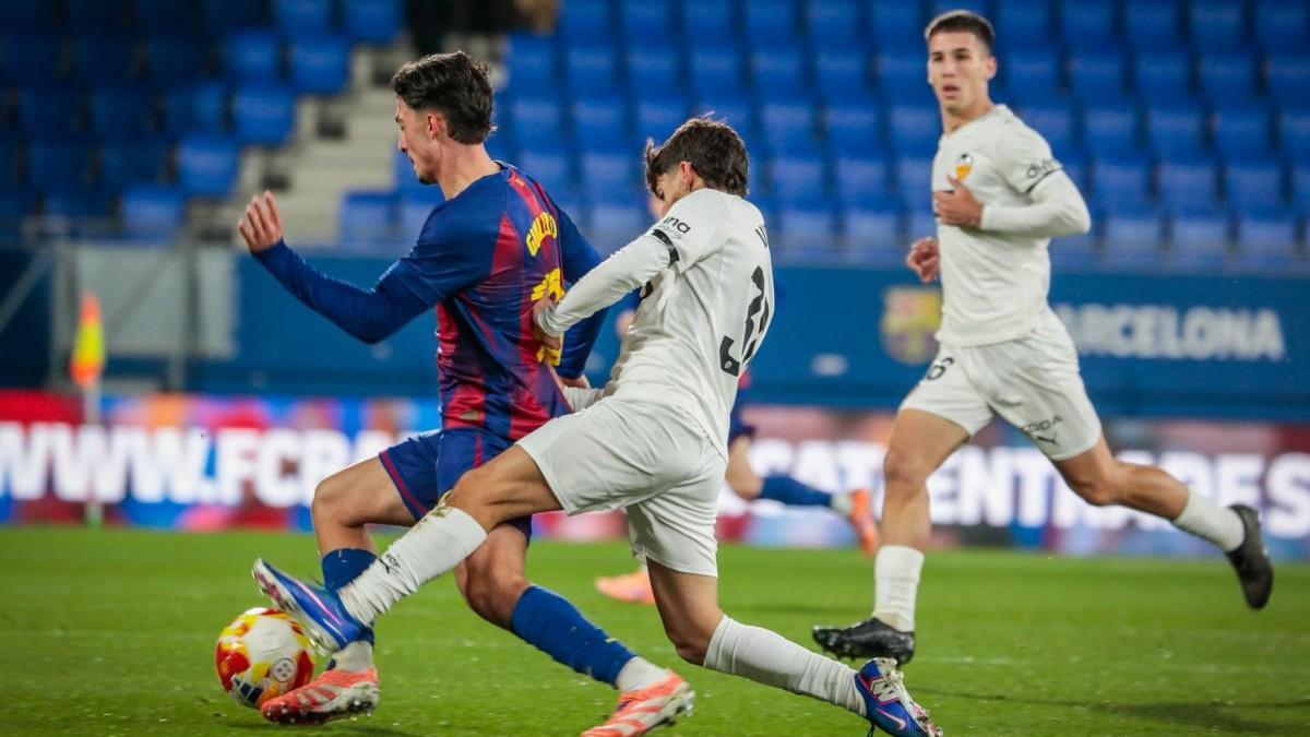 Guille marcó contra el Valencia Mestalla
