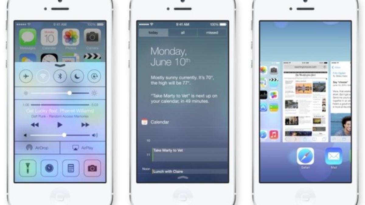 El sistema operativo iOS 7.