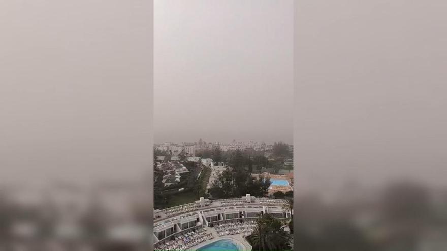 La calima 'engulle' el Sur de Gran Canaria (31/03/2026)