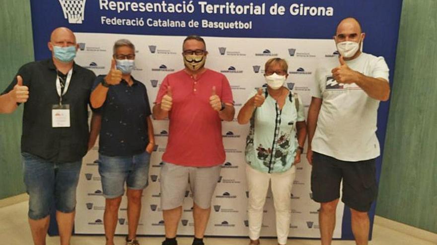 Xevi Santaló, al centre, ahir amb Luque, Ventura, Iglesias i Ribas.