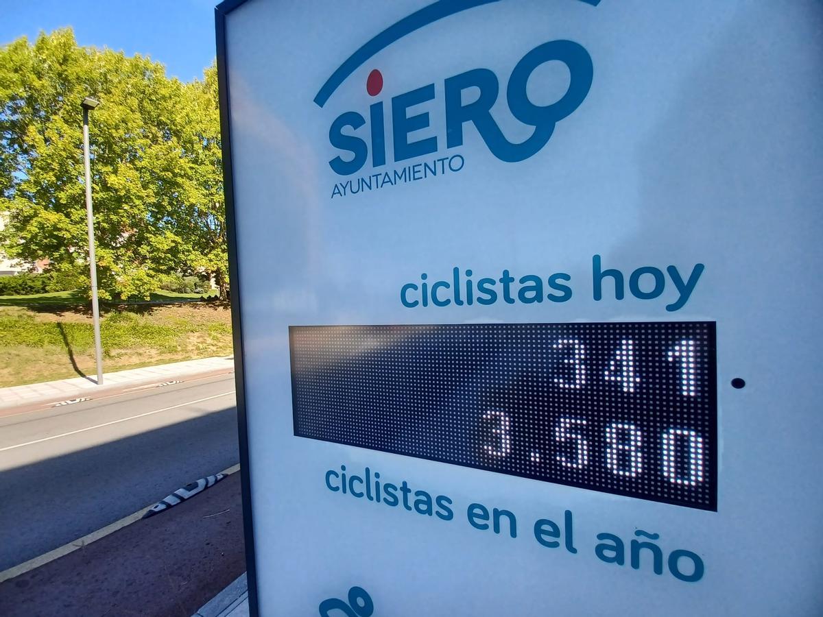 El "contador de ciclistas" de Pola de Siero, camino de registrar los cuatro mil