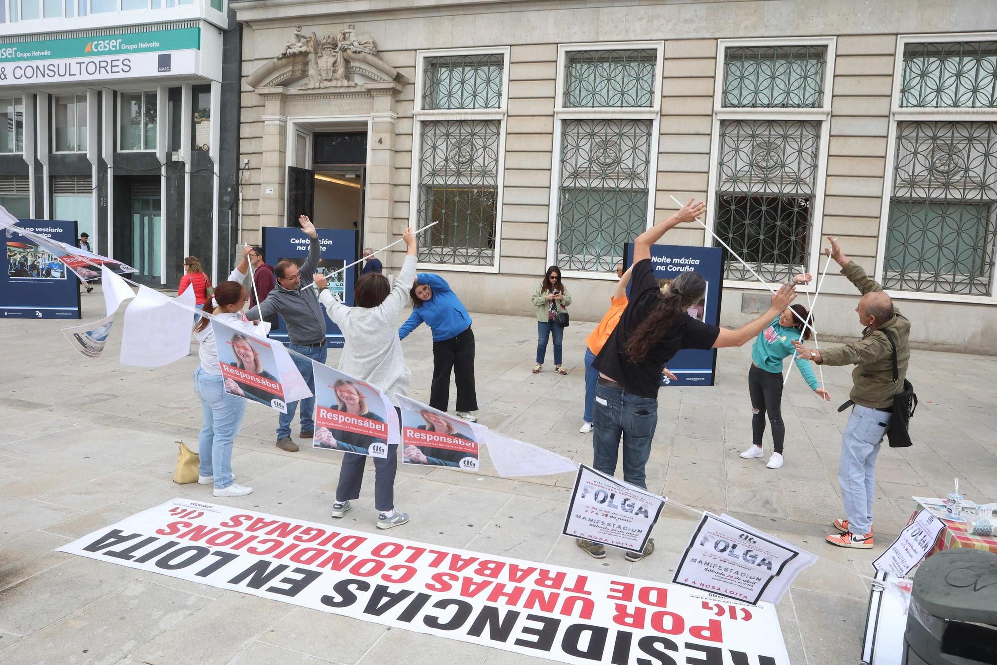 Gimnasia terapéutica y reivindicativa: la protesta de trabajadoras de residencias privadas