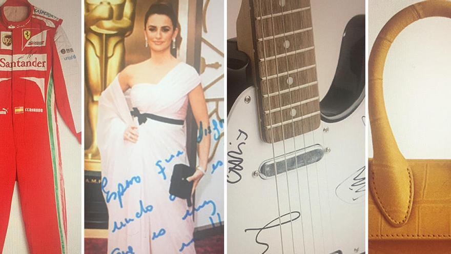 La rifa solidària d&#039;Inditex: 20 euros pel vestit de Penélope Cruz o la guitarra de Coldplay