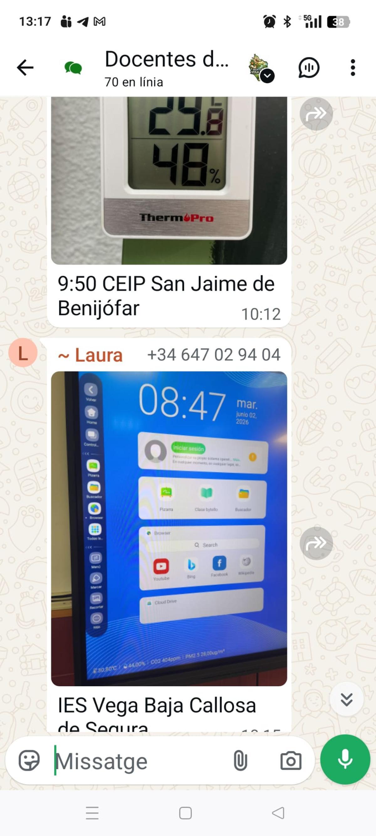 Alumnos y profesores cocidos en las aulas de la Vega Baja