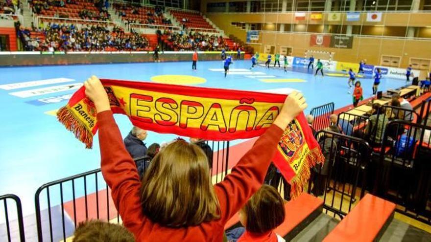 España, ayer, en el entrenamiento de puertas abiertas.