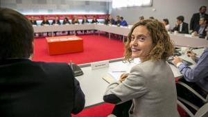 Meritxell Batet durante la ejecutiva del PSC