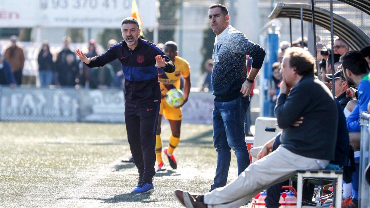 Javier García Pimienta, entrenador del Barça B