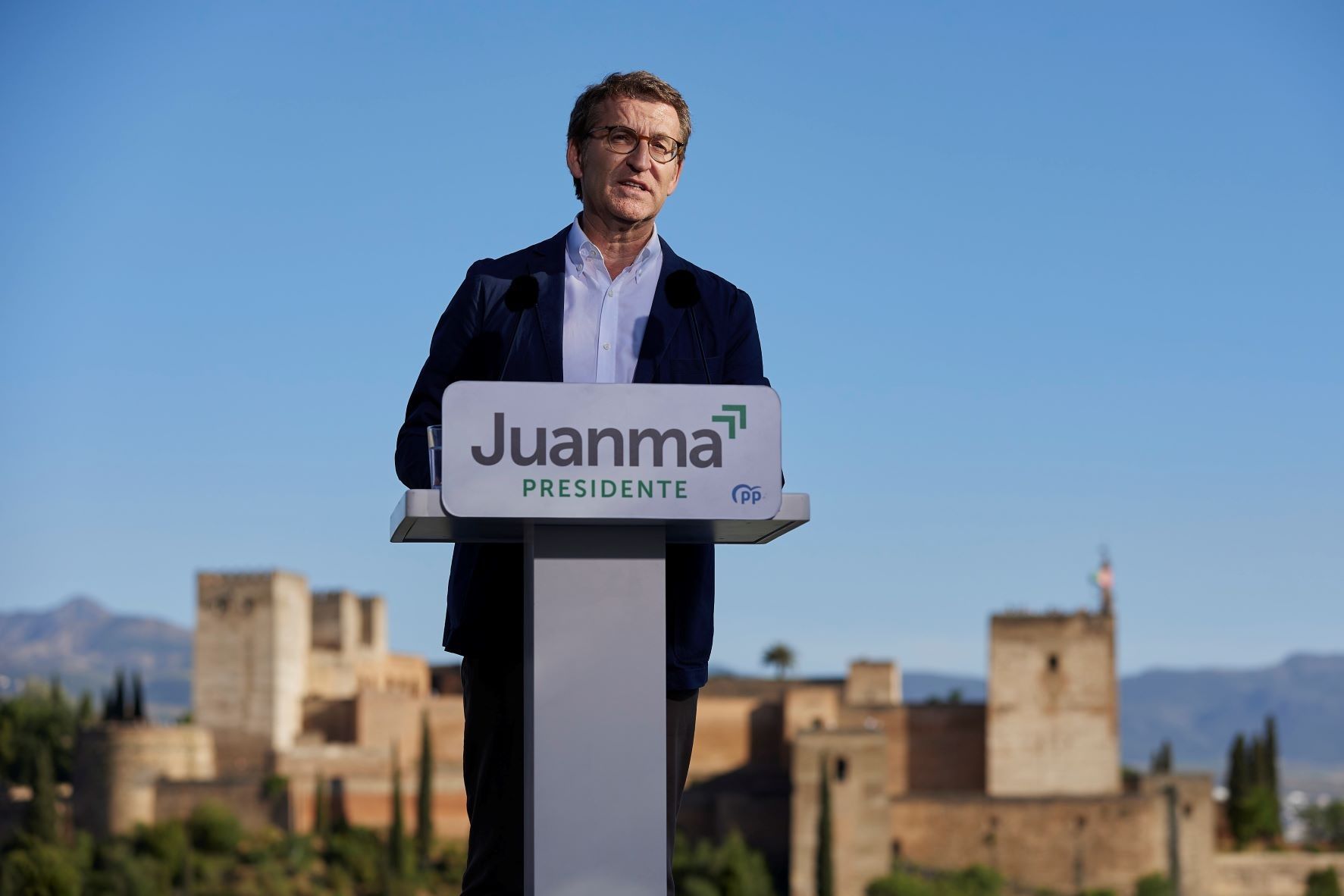 Alberto Núñez Feijóo, en el Mirador de San Nicolás