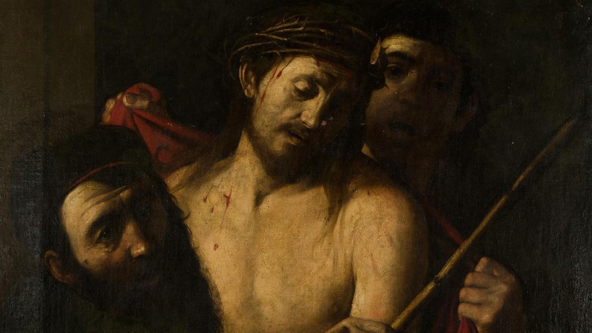El cuadro de un eccehomo atribuible a Caravaggio.
