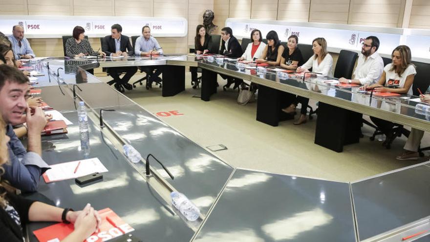 Imagen de la reunión de la Comisión Permanente de la Ejecutiva del PSOE.