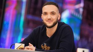 C Tangana durante su visita a El Hormiguero este martes de 10 de diciembre, en el programa en el que promocionaba su primera película como director.