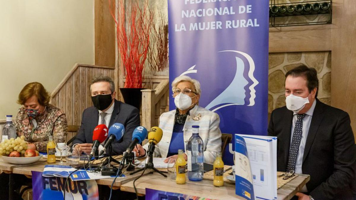 Presentación del estudio sobre mujeres rurales y pandemia, ayer en la ciudad de Segovia. | N. Valverde - Ical