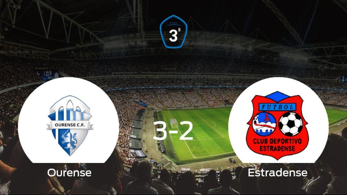 El Ourense gana 3-2 en su estadio frente al CD Estradense