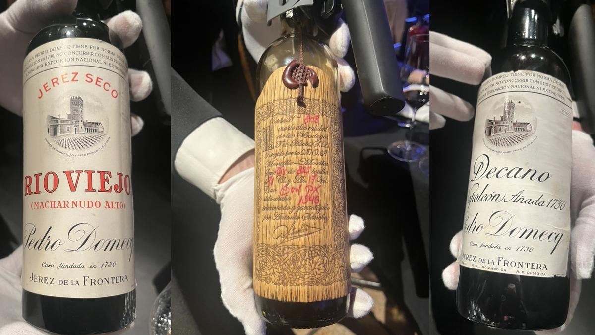 Algunos de los vinos que se incluyen en el maridaje del Corral de la Morería.