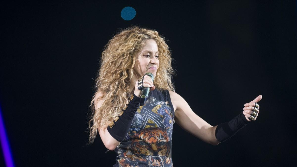 Shakira durante un concierto en 2018