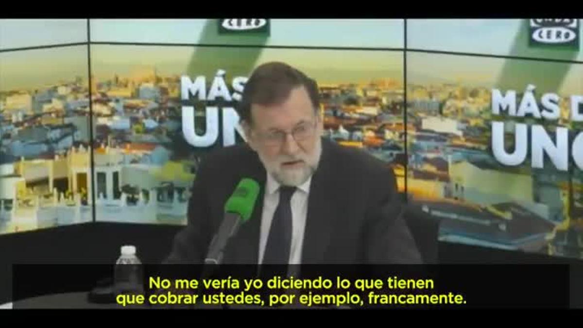  “No ens fiquem en això”, diu Rajoy quan li pregunten per la bretxa salarial. 