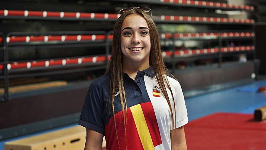 Marina González, a les instal·lacions del Salt Gimnàstic Club