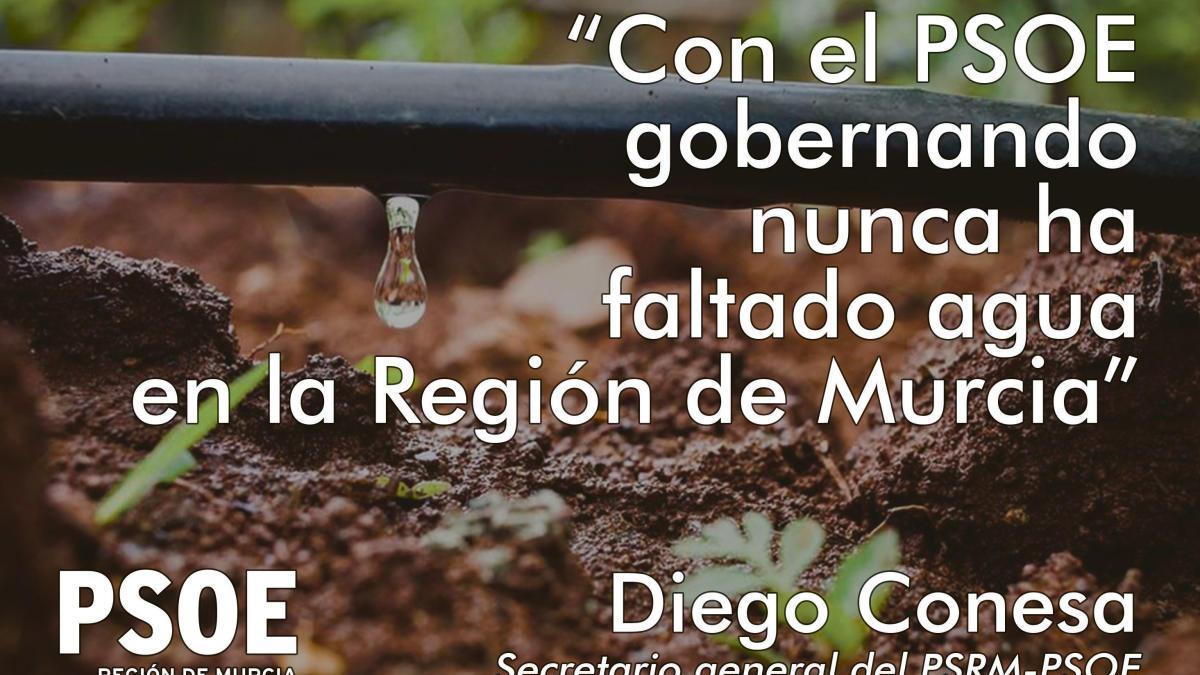 En la Región sobra la política con el agua y faltan políticas de agua, por Alfonso Martínez Baños (PSRM)