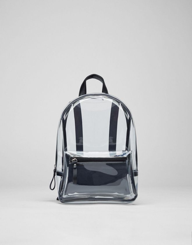 Bolsos Pull&Bear: mochila vinilo transparente